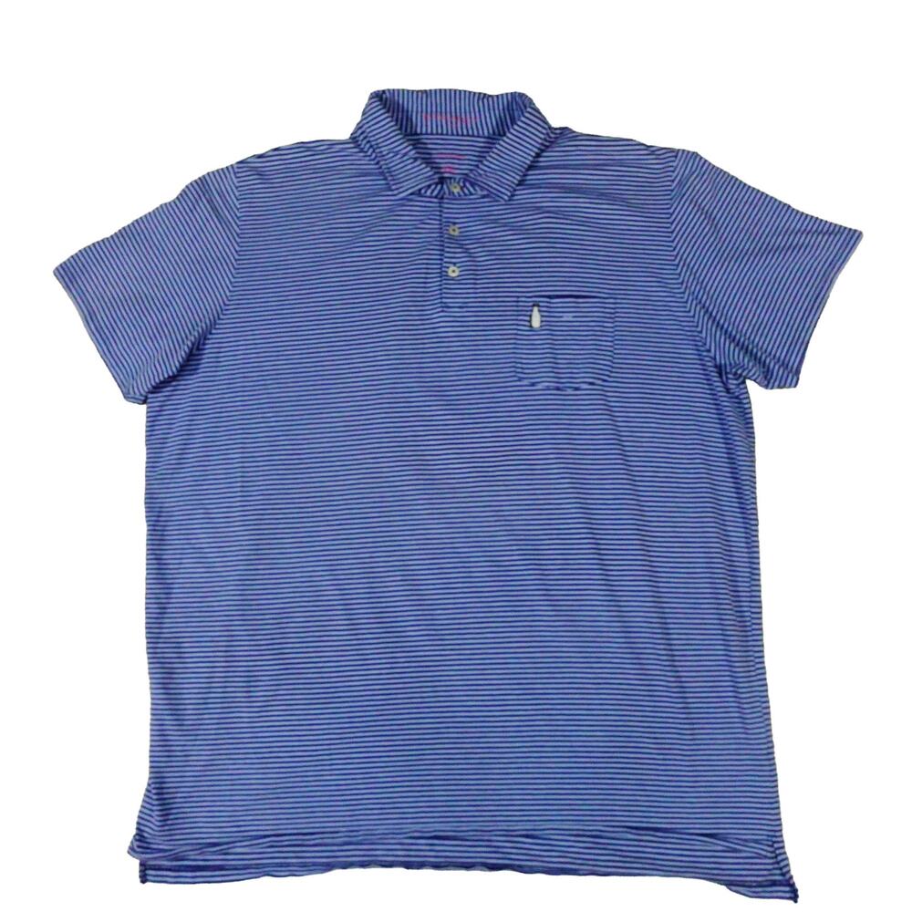 McArthur Golf Club B Draddy Pima Cotton Milk Jug Striped Polo Shirt Men's XXL